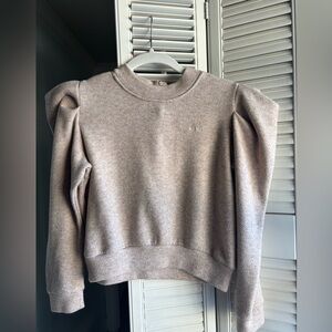 Hunter Bell Heather Camel Crew Neck Sweatshirt, XS